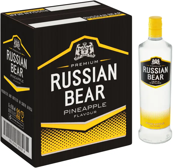 Picture of RUSSIAN BEAR FLAVOURS PINEAPPLE 750ML x 6