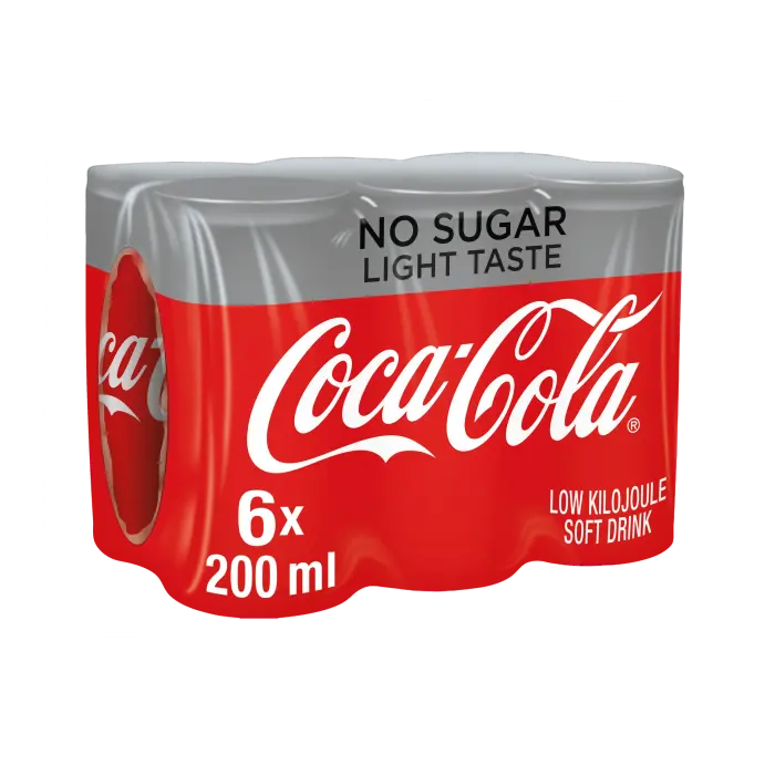 Picture of MIN CAN N/S COKE LIGHT 200ML x 6