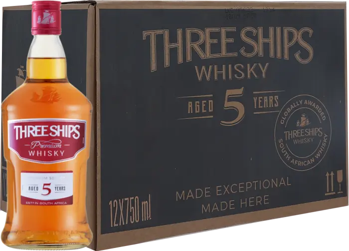 Picture of THREE SHIPS 5 YR 750ML x 12