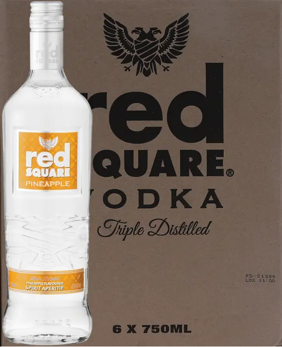 Picture of RED SQUARE FLAVOURS VODKA PINEAPPLE 750ML x 6