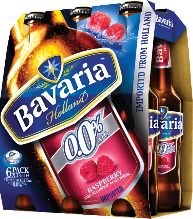 Picture of BAVARIA ZERO MALT RASPBERRY MALT 330ML x 6