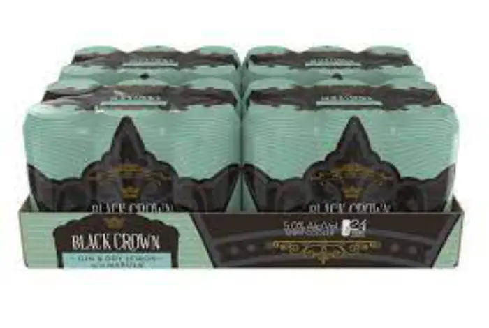 Picture of BLACK CROWN GIN & DRY LEMON-MARULA 440ML x 24