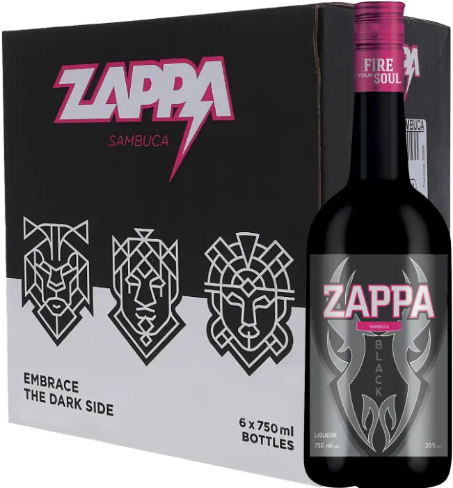 Picture of ZAPPA SAMBUCA BLACK 750ML x 6