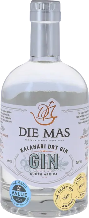 Picture of DIE MAS KALAHARI DRY GIN 500ML x 6