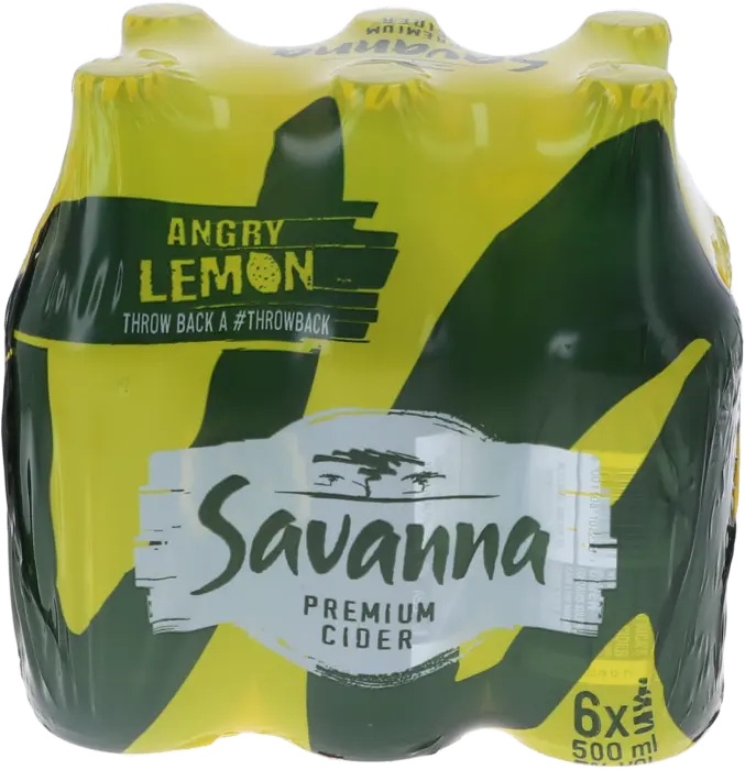 Picture of SAVANNA ANGRY LEMON HALF LITRE 500ML x 6