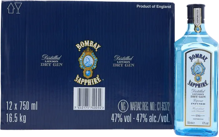 Picture of BOMBAY SAPPHIRE GIN 750ML x 12