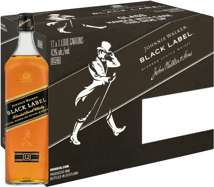 Picture of JOHNNIE WALKER BLACK LABEL SCOTCH WHISKY 1000ML x 12