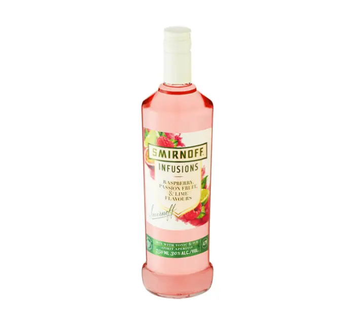 Picture of SMIRNOFF RASPBERRY & P/FRUIT & LIME 750ML