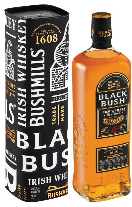 Picture of BUSHMILLS BLACK BUSH WHISKEY 750ML x 12