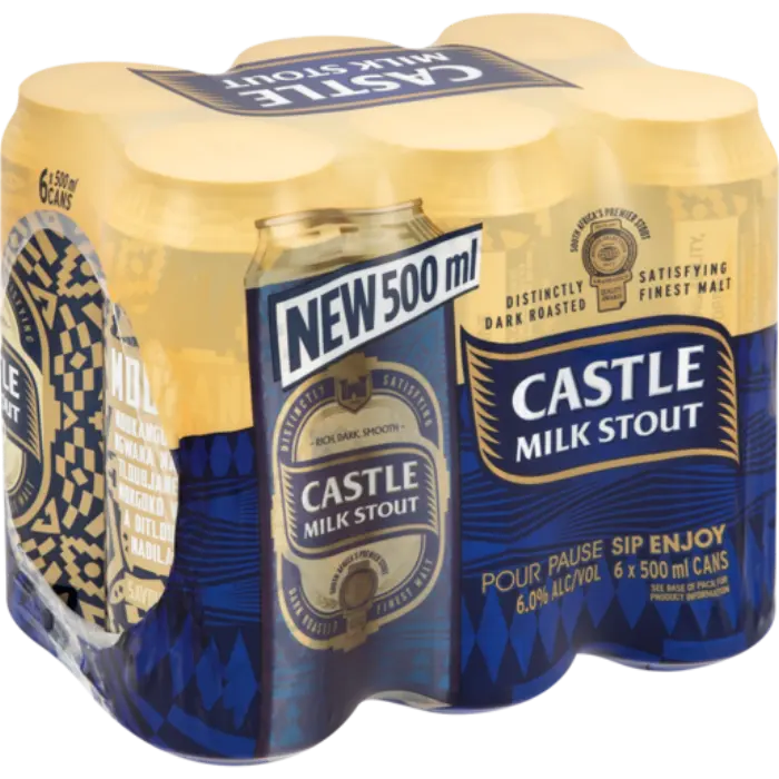 Picture of CASTLE STOUT CAN 500ML x 6