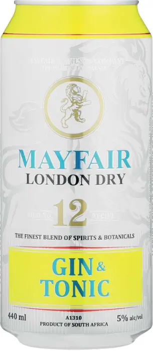 Picture of MAYFAIR FLAVOURS  GIN+TONIC 440ML x 24
