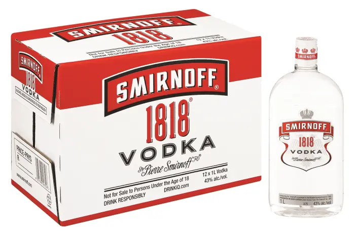 Picture of SMIRNOFF 1818 VODKA 1000ML x 12
