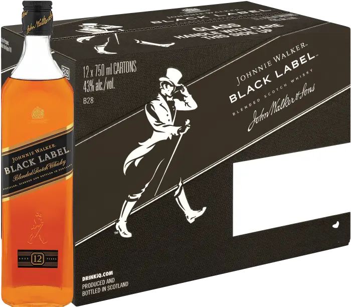 Picture of JOHNNIE WALKER BLACK LABEL 750ML x 12