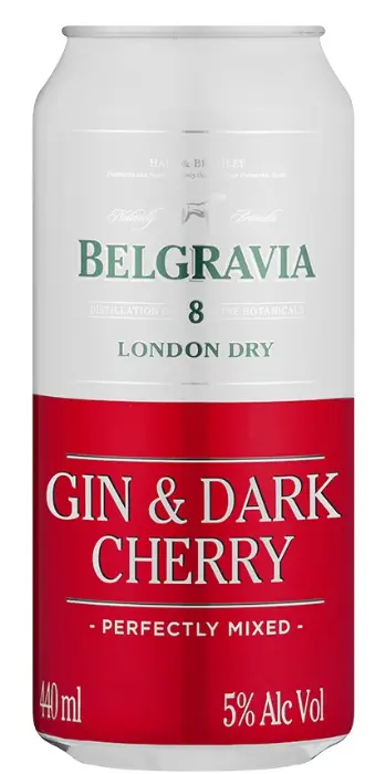 Picture of BELGRAVIA FLAVOURS GIN+DARK CHERRY 440ML x 6