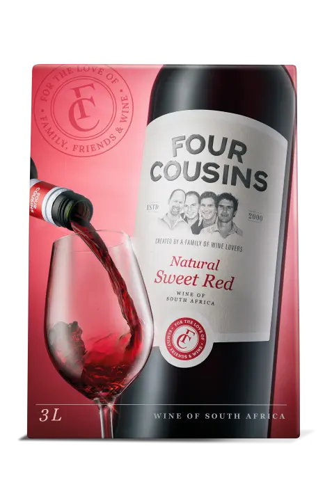 Picture of FOUR COUSINS SWEET RED 3000ML x 4