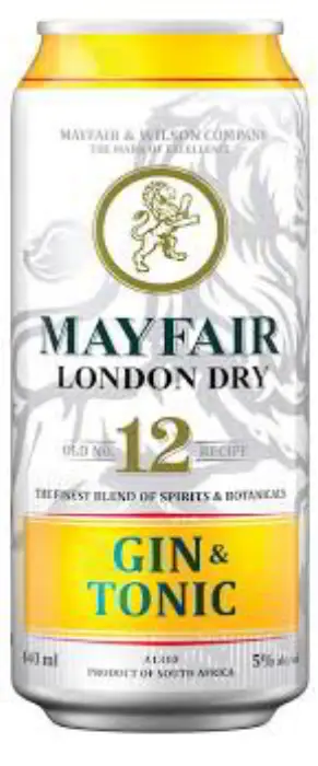 Picture of MAYFAIR FLAVOURS  GIN+TONIC 440ML x 6
